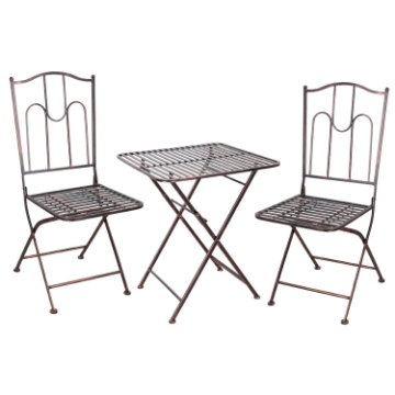 Garden Line Набор Садовой Мебели Античный Бронзовый (Квадратный Стол + 2 Стулья), GOM1463 - Home Club