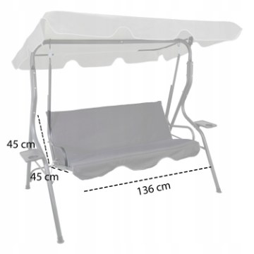 Garden Line Садова Гірка 170 x 110 x 153 см Сіра Без Підставки. З Підставками Для Кубка, KRE5422 - Home Club