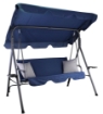 Garden Line Садовая Качель A-Type 170 x 118 x 153 см, Синяя С Серыми Подушками И Подставками Для Чашек, KRE9696 - Home Club, изображение 2