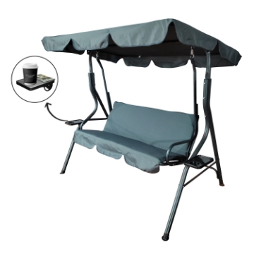 Garden Line Садовая Качель 170 x 110 x 153 см Антрацит Без Подставки С Подставками Для Кубка, KRE3088 - Home Club