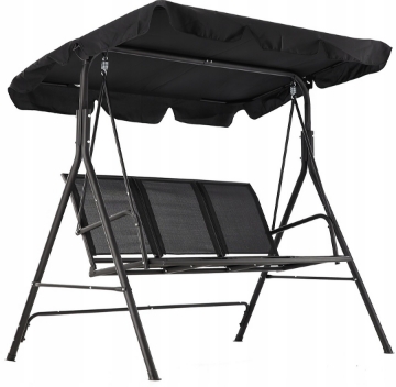 Garden Line Садовая Качель Из Текстилена 170 x 110 x 153 см Черная, KRE3118 - Home Club