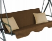 Chomik Садовая Качель A-Type 170 x 118 x 153 см, Брюнетово-Бежевая С Бежевыми Подушками И Подставками Для Кубков, KRE7626 - Home Club, изображение 7