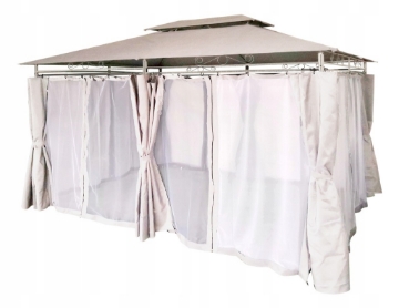 Garden Line Altana Садовый Павильон С Боковыми Шторами - Бежевый 3 X 4 М, TUN0372 - Home Club