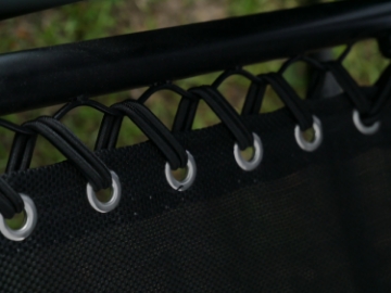 Garden Line Складной садовый шезлонг с подставкой, карманом и подголовником, черный, LEZ5934 - Home Club