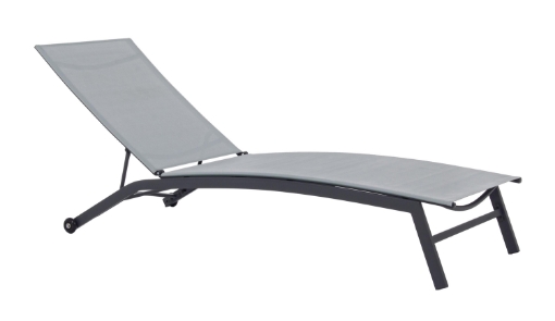 Garden Line Садовый Шезлонг 195x63x90 см Серый, ANH0860 - Home Club