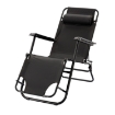 Garden Line Складаний садовий шезлонг з підголівником, чорний, LEZ7838 - Home Club, зображення 2