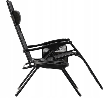 Garden Line Складной садовый шезлонг с подставкой, карманом и подголовником, LEZ2753 - Home Club