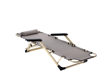 Chomik Складной садовый стул с подушкой, серый, LEZ6889 - Home Club