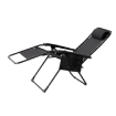 Garden Line Садовий Шезлонг «Zero Gravity» Складний З Підставою, Кишенею Та Підголовником Чорний 65 x 176 x 110 См, LEZ2589 - Home Club, зображення 6