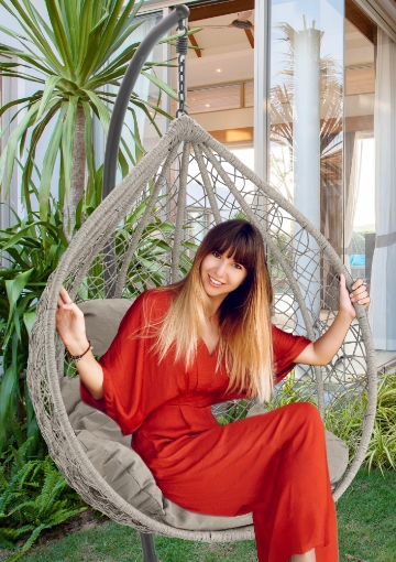 Chomik Подвесное кресло светло-серого цвета, подушка - серая, рама - серая 118X107Xd68Cm, FAT1012 - Home Club