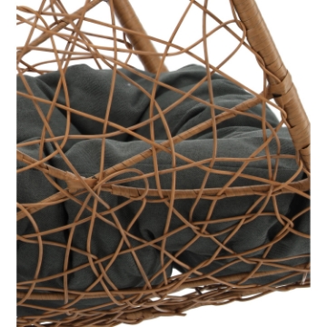 Chomik Зависящее Кресло, Подушка - Темно-Серая, Рама - Черная 115 X 90 X D67 См, FAT6437 - Home Club