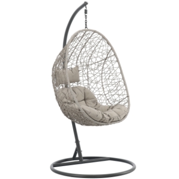 Chomik Подвесное кресло, серый, подушка - серая, рама - темно-серая, 115 x 90 x D67 см, FAT6444 - Home Club