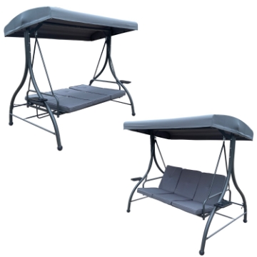 Garden Line Садовая Качель 194 x 120 x 174 См Антрацит С Функцией Лежанки Премиум, KRE3156 - Home Club