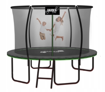 Garden Line Трамплин 10 футов (312 см) с лестницей и защитной сеткой, TRA7635 - Home Club