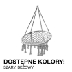 Garden Line Підвісне Крісло - Лебедине Гніздо 80 x 60 x 120 См Бежеве/Сіре, HAM2696 - Home Club