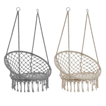 Garden Line Підвісне Крісло - Лебедине Гніздо 80 x 60 x 120 См Бежеве/Сіре, HAM2696 - Home Club