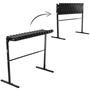 Garden Line Складная скамейка длиной 86 см с опорой - черная, MEB8305 - Home Club