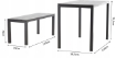 Garden Line Набір Садових Меблів Стіл 110 x 58,5 x 75,5 См + 2 Лавки 110 x 39 x 45 См Сірий, MEB0841 - Home Club, зображення 8