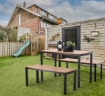 Garden Line Набір Садових Меблів Стіл 110 x 58,5 x 75,5 См + 2 Лавки 110 x 39 x 45 См Брунатний, MEB0858 - Home Club, зображення 11