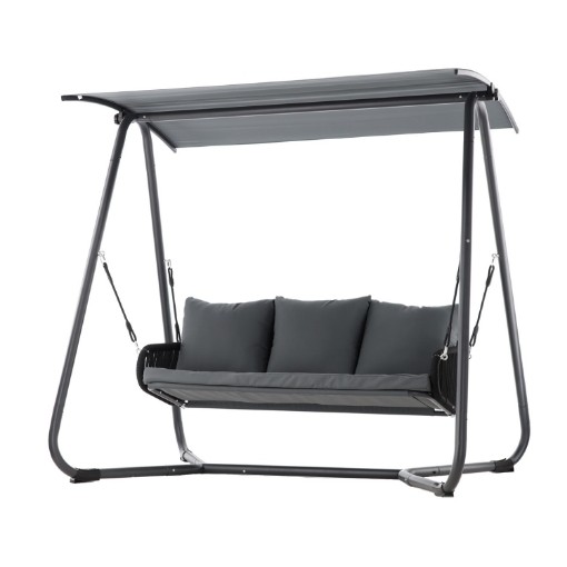 Garden Line Садова Гірка З Плетеними Підліктниками 180 x 139 x 185 См Антрацитова Premium, KRE3149 - Home Club