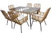 Garden Line Набор Садовой Мебели (Стол, 6 Стульев) - Коричневый, Подушки - Бежевый, ABI7466 - Home Club, изображение 5