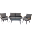 Garden Line Набір Алюмінієвих Меблів (Диван + 2 Крісла + Стіл) Сірий + Сірі Подушки, ALM8151 - Home Club, зображення 12