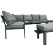 Garden Line Комплект алюминиевой мебели (угловой диван + пуф + столик) серый + серые подушки, ALM9422 - Home Club, изображение 12
