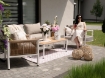 Garden Line Набір Алюмінієвих Меблів «Белград» (Диван + 2 Крісла + Стіл) Бежевий + Бежеві Подушки, ALM9569 - Home Club, зображення 2