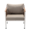 Garden Line Набір Алюмінієвих Меблів «Белград» (Диван + 2 Крісла + Стіл) Бежевий + Бежеві Подушки, ALM9569 - Home Club, зображення 6