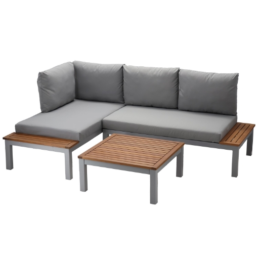 Chomik Комплект алюминиевой модульной мебели «Bohito» — столик /Wim9865/ + 2 дивана /Wim9858 x2/, WIM9865KPL - Home Club