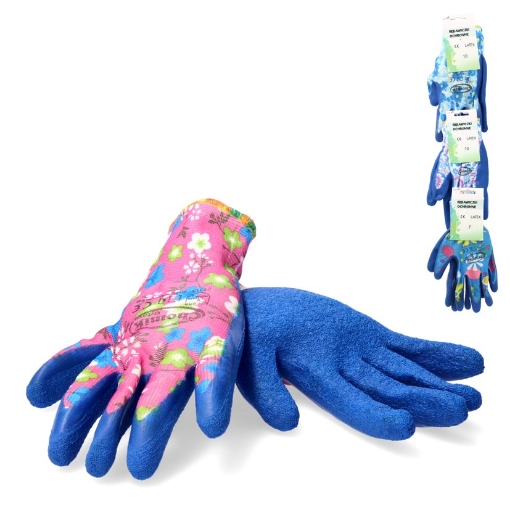 Garden Line Защитные перчатки «10», вязаные из полиэстера, с латексным покрытием, упаковка = 12 штук., IDA8508 - Home Club