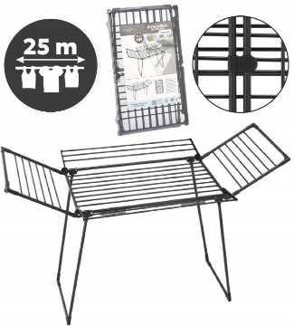 Chomik Сушилка Для Белья С Двумя Вешалками Для Носков «Ванеска» 174 x 61-86 x 106 См, TAD7604 - Home Club