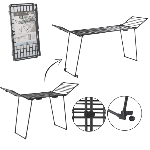 Chomik Сушилька Для Білизни З Двома Вішалками Для Шкарпеток «Діана» 190-260 x 61 x 120 См, TAD9233 - Home Club