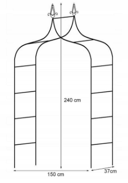 Garden Line Садовая Пергола 150 x 37 x 240 См (+ Анкеры), PERG-N6078 - Home Club