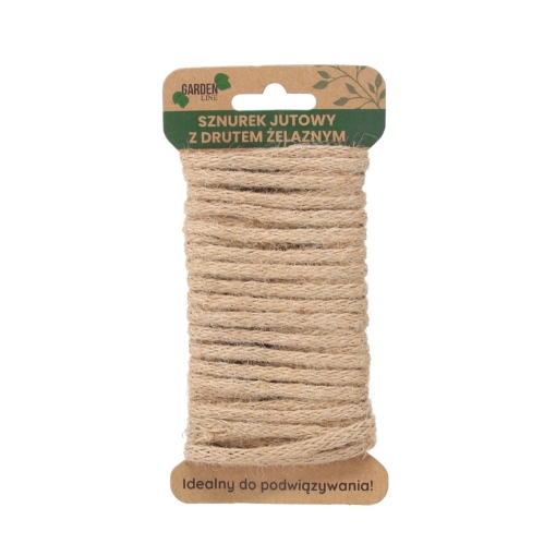 Garden Line Джутовий Шнур Для Підв'Язування 2,5 Мм x 5 М З Залізним Дротом, EDA4465 - Home Club