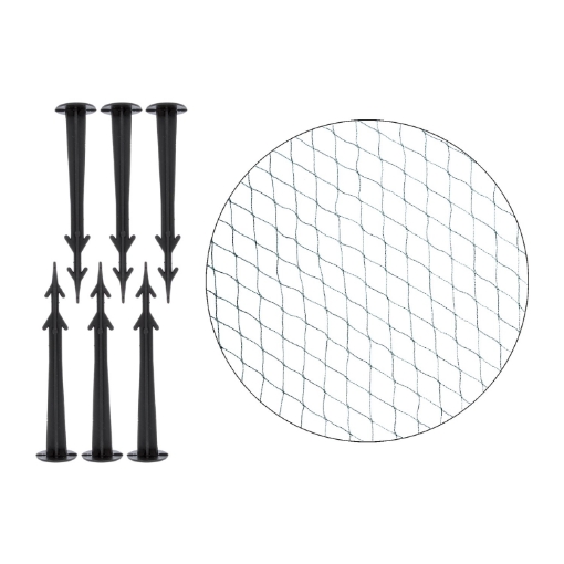 Garden Line Сетка Для Защиты От Птиц 4 м x 5 м (5 г/м²) + 6 Крепежных Шпинделей, Зеленая, LAR1848 - Home Club