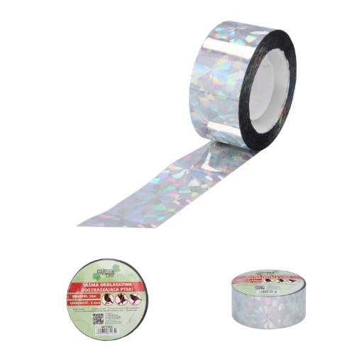 Garden Line Світлодовідні Стрічки Для Відлякування Птахів, Сріблені, Довжина 50 М, Ширина 2,4 См, NIT1652 - Home Club