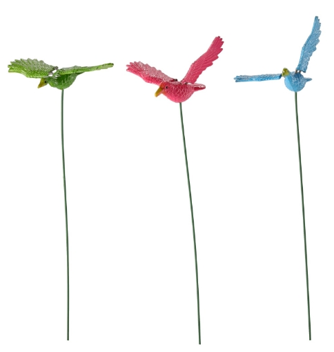 Garden Line Украшение для горшка/сада - птица 7,5 x 10 x 34 см, SUS4705 - Home Club