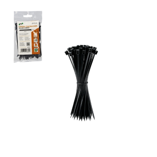 Chomik 100 зажимов 2,5 x 100 мм, черные, LAR3821 - Home Club