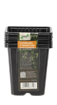 Garden Line Набор из 9 пластиковых горшков размером 9 x 9 x 10 см., EDA3296 - Home Club