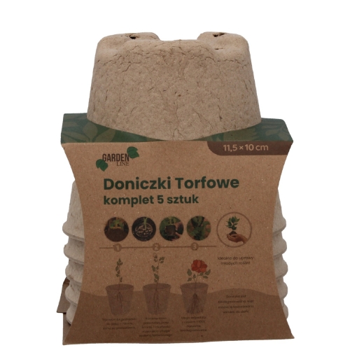 Garden Line 5 Штук Торфяных Горшков 11,5 x 10 См, EDA4311 - Home Club