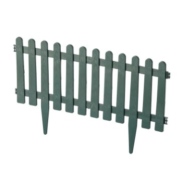 Garden Line Набор из 4 садовых заборов размером 55 x 34 см, зеленый цвет., ANI3057 - Home Club