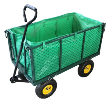 Garden Line Двухфункциональная садовая тележка Xl - зеленая с брезентом, WOZ0108G - Home Club
