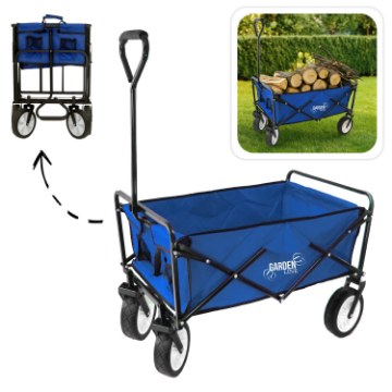 Garden Line Складний Садовий Візок Синій 116x54x90см, WOZ3556 - Home Club