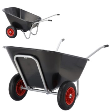 Garden Line Садовая тачка - Вместимость 280 л - Черная, WOZ5226 - Home Club