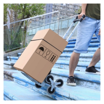 Chomik Трехколесная складная алюминиевая тележка для лестниц, размеры 47,5 x 47,5 x 100 см, грузоподъемность: 35 кг / 70 кг., REA5119 - Home Club