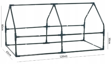 Garden Line Малий зелений садовий теплиця 120 x 62 x H60/30 см, TUN5521 - Home Club