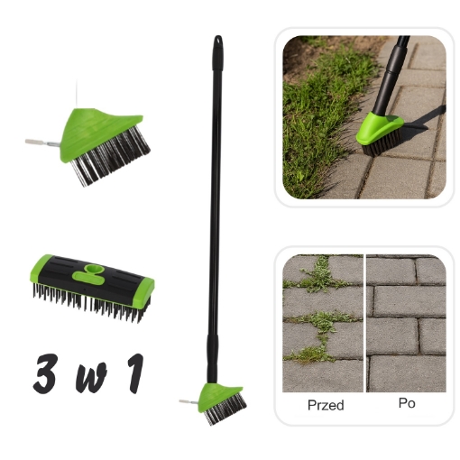 Garden Line Телескопическая щетка для удаления сорняков и брусчатки 3 в 1, EDA9043 - Home Club
