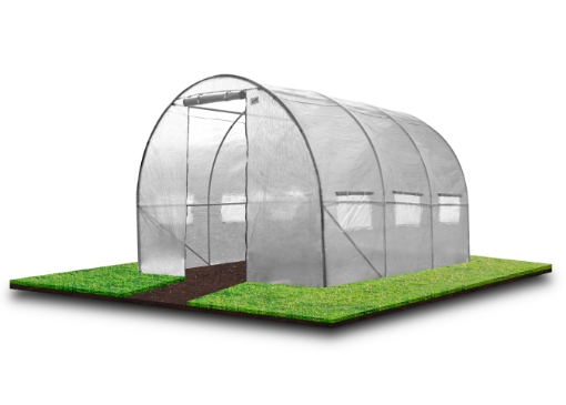Garden Line 3-сегментний білий садовий тунель з плівки 4 x 2,5 x 2 м, TUN5590 - Home Club