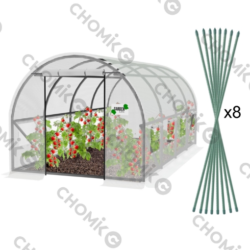 Garden Line 4-сегментний білий садовий тунель з плівки 6 x 3 x 2 м, TUN5214 - Home Club